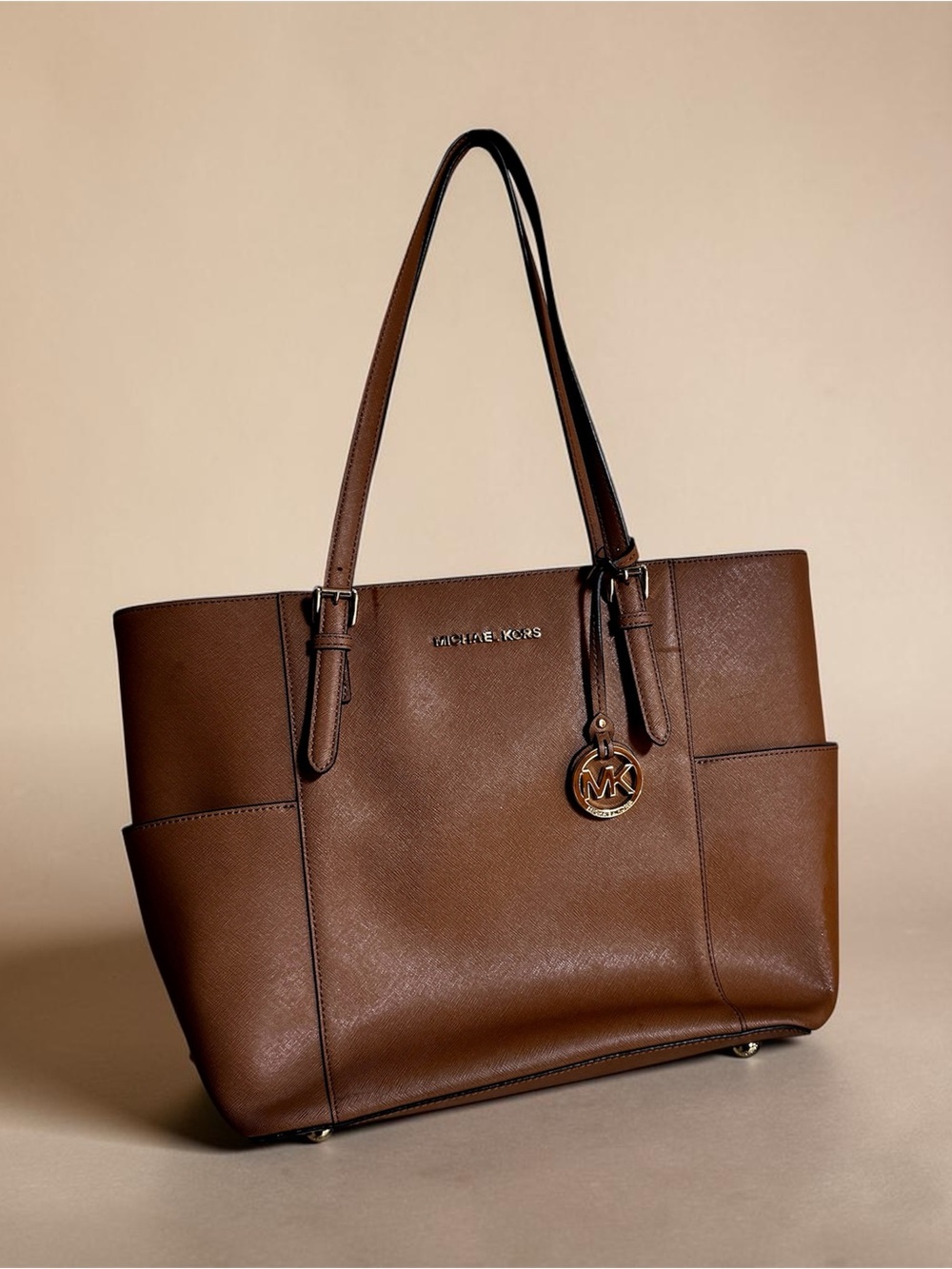 Michael Kors Brown Leather Tote Bag